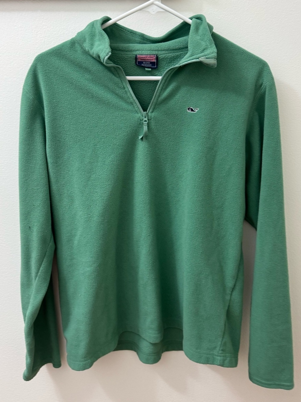 Vineyard Vines Mint Green Quarter-Zip Fleece Pullover
